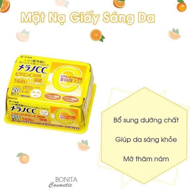 MẶT NẠ TRẮNG DA MELANO CC ( 20 MIẾNG)