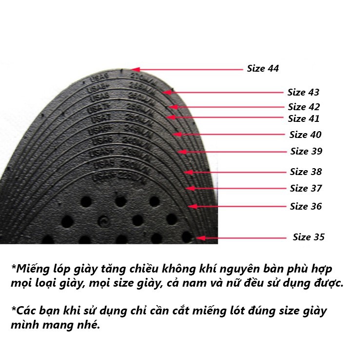 Lót giày tăng chiều cao nguyên bàn 3cm-5cm-7cm [Giá sale chỉ bán online trên Shopee] BTS so