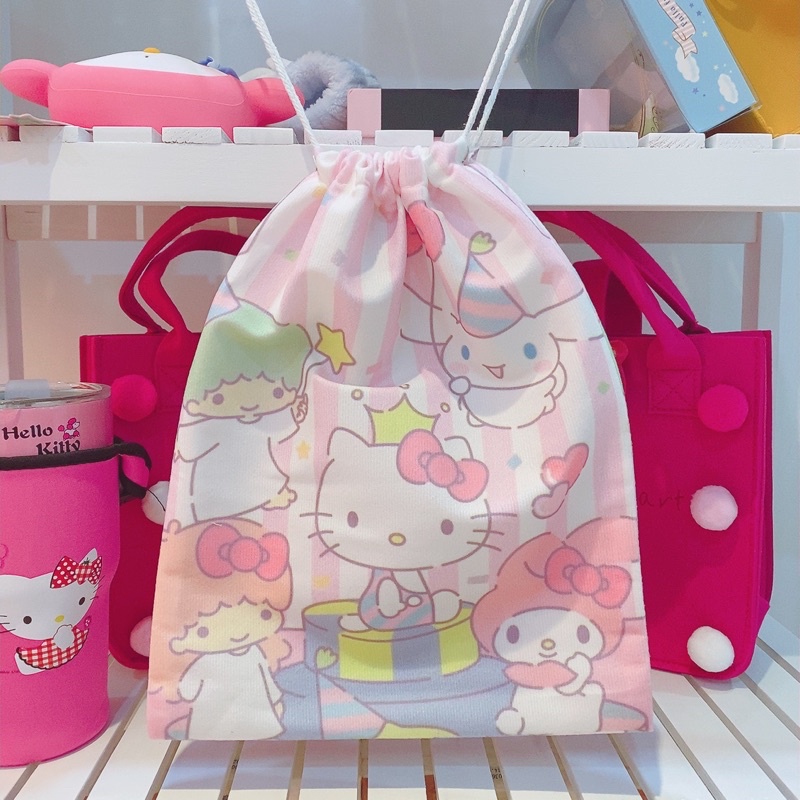Túi Rút Tiện Lợi Hello Kitty, Melody