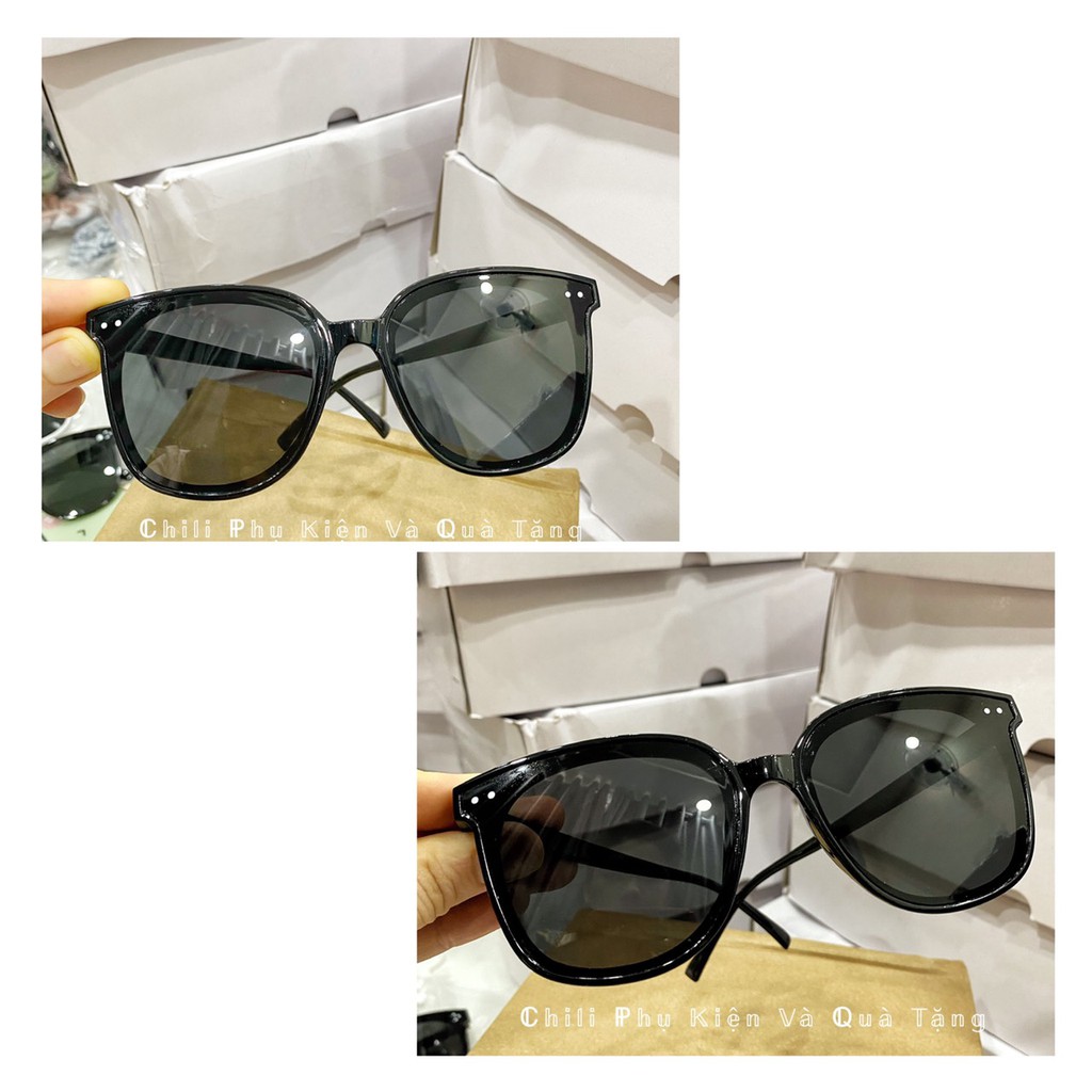 K16 - Kính mát nam nữ, mắt kiếng râm thời trang chống nắng du lịch màu đen 2 chấm ngang | BigBuy360 - bigbuy360.vn