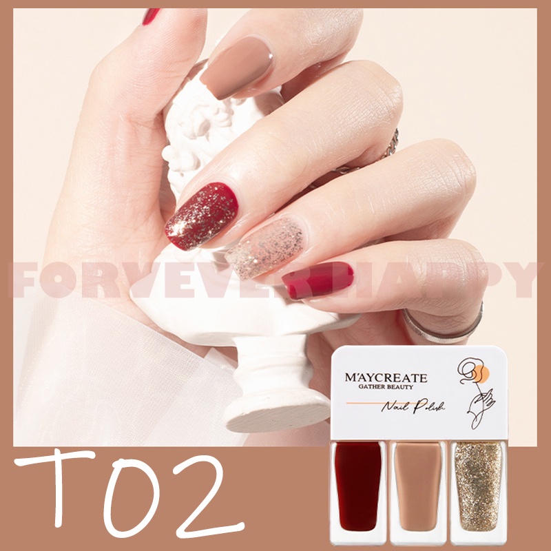 Gel Sơn Móng Tay 3 Trong 1 Nhanh Khô Không Có Đèn 4g*3 3 Trong 1