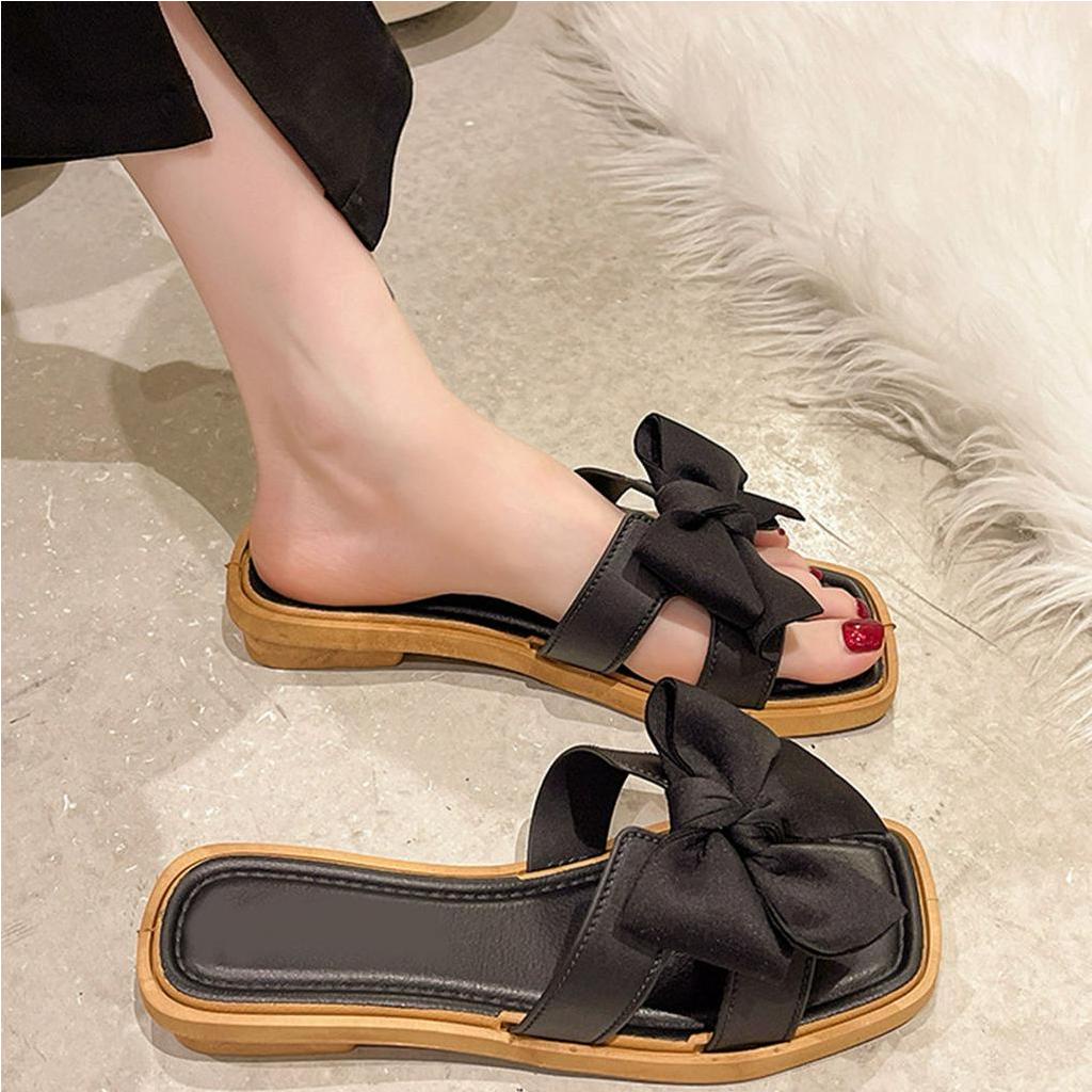 Dép Lê Quai Nơ Đế Mềm Chống Trượt - Dép Sandal Hở Ngón Thời Trang Mùa Hè Xinh Xắn Cho Nữ - neon074