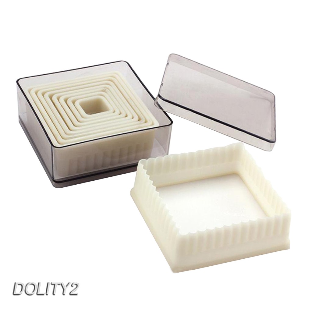 Bộ 2 Khuôn Cắt Bánh Quy Hình Vuông Bằng Nylon Kèm Hộp Đựng 1