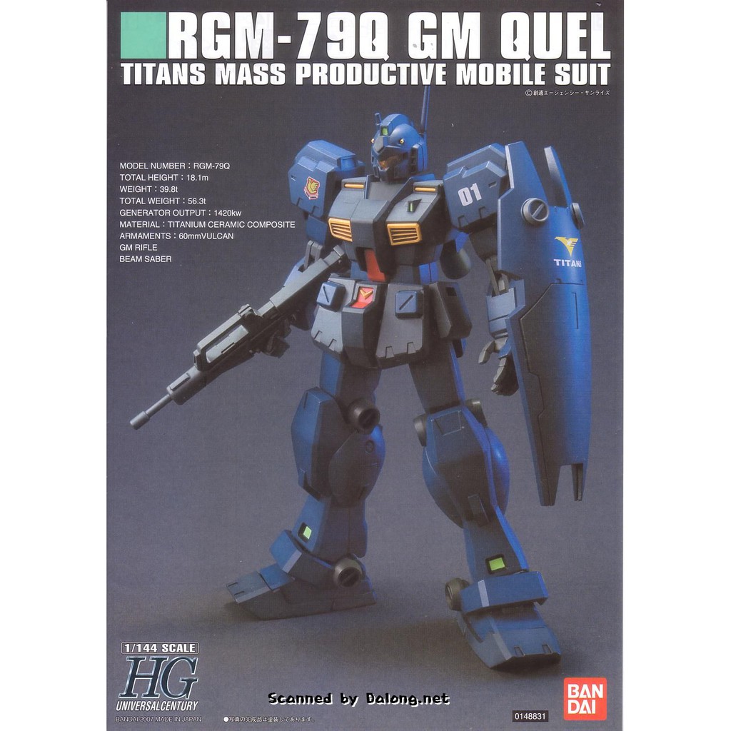 Mô Hình Gundam Bandai HG UC 074 RGM-79Q GM Quel [GDB] [BHG]