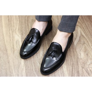 Gìay Tây Nam Lười - Da Bóng Có Chuông - Đế Cao 3CM, Khâu Đế - MÃ X101 CHUÔNG - HÀNG VIỆT NAM