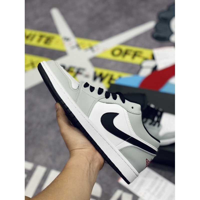 [AGsneaker] Giày thể thao cổ thấp chân bè fit lên 1 size màu xám trắng đen... | BigBuy360 - bigbuy360.vn