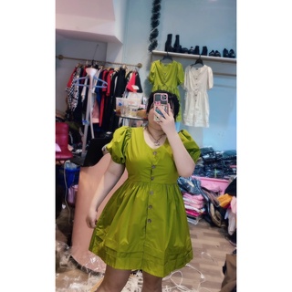 Đầm baby doll nút gỗ thơ lê bigsize