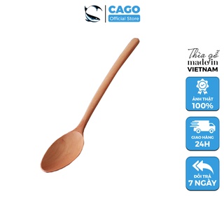Combo 5 Thìa Gỗ Ăn Cơm, Cháo - Chịu Nhiệt Tốt - Chính Hãng CAGO
