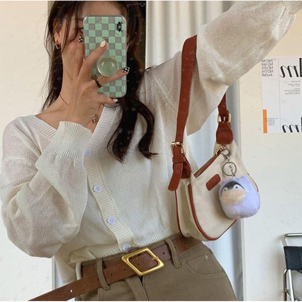 Búp Bê Chim Cánh Cụt Bông PP Cotton Mềm Treo Chìa Khóa Cho Bé