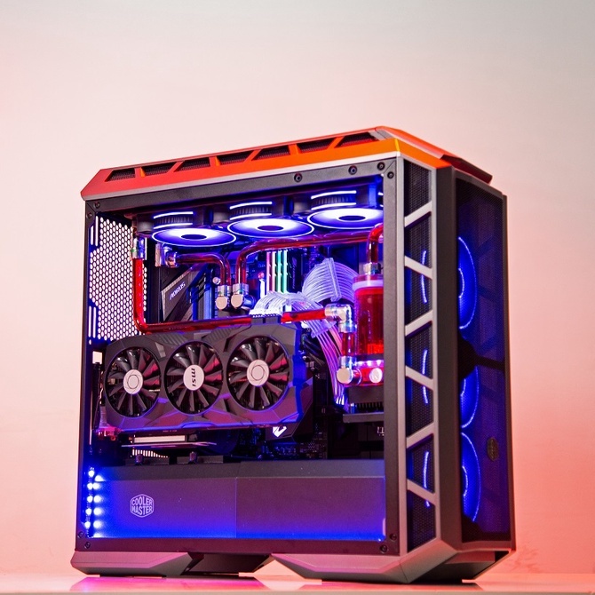 Vỏ Case Cooler Master MasterCase H500P TG Mesh ARGB (Mid Tower/Màu đen/Led ARGB/Mặt lưới)