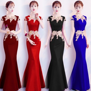 Đầm Phù Dâu Dáng Dài Thiết Kế Thanh Lịch Cho Nữ