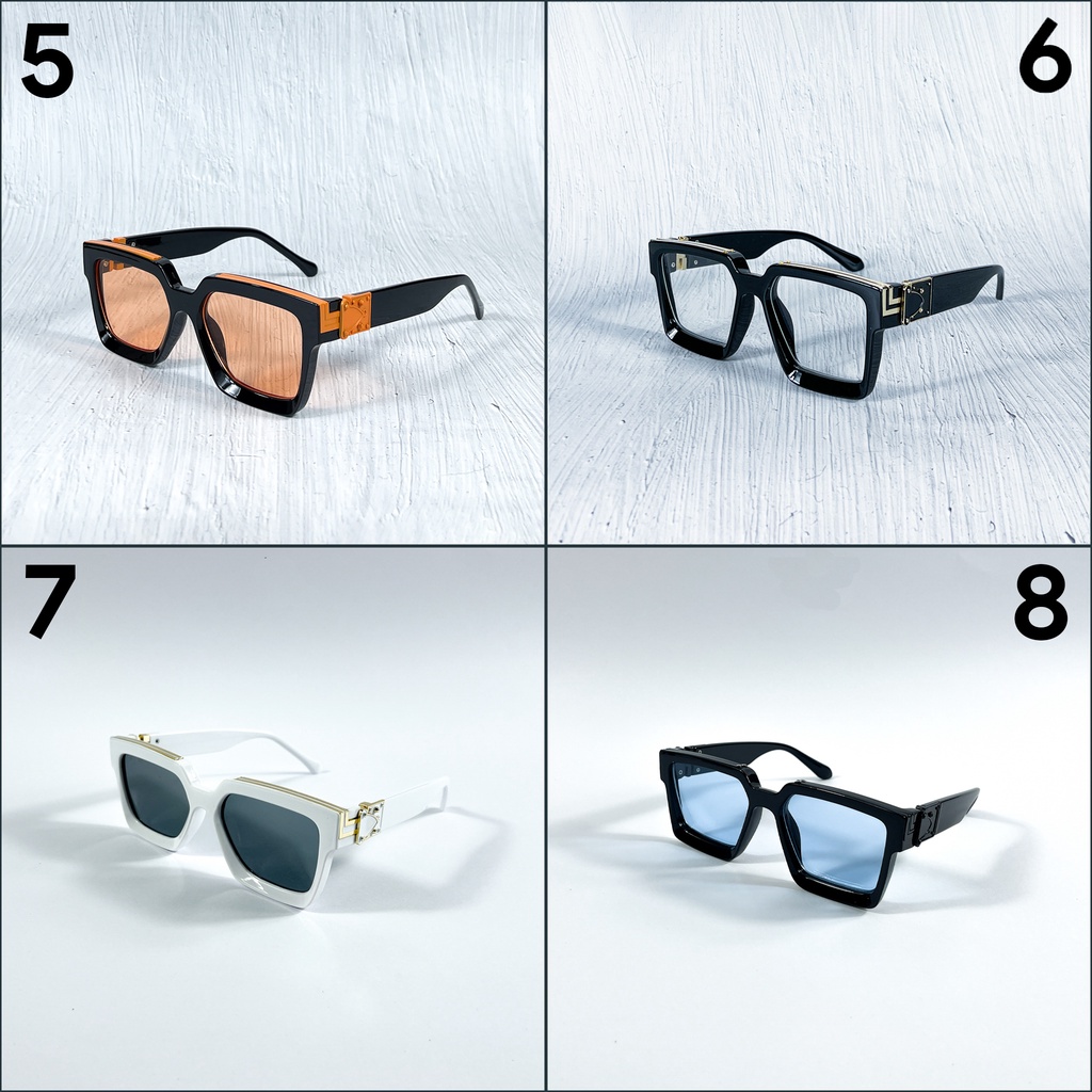 Kính mát LV gọng Chữ Nhật Millionaires Sunglasses Chống tia UV