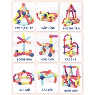 Bộ Xếp Hình Nam Châm 36 Chi Tiết