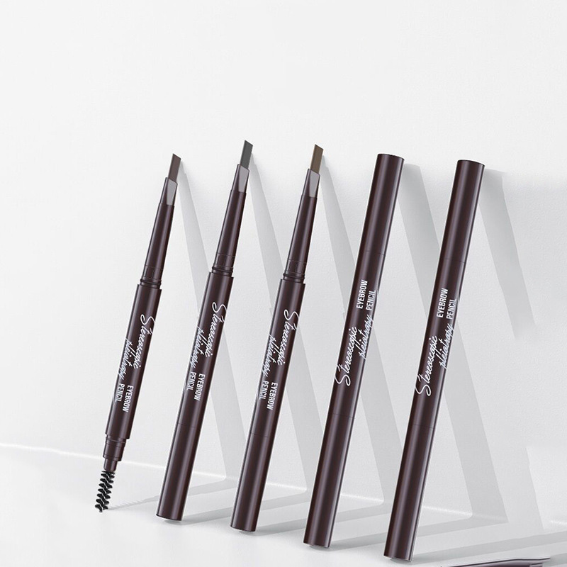 (Hàng Mới Về) Bút Chì Kẻ Lông Mày 5 Màu Tự Nhiên Kháng Nước Không Nở Kèm Cọ | BigBuy360 - bigbuy360.vn