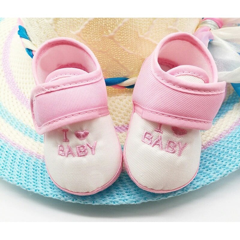 Giày tập đi Baby cho bé từ 3 tháng đến 15 tháng bằng vải có quai dán, đế chống trơn trượt bảo vệ đôi chân cho bé,TOGABO