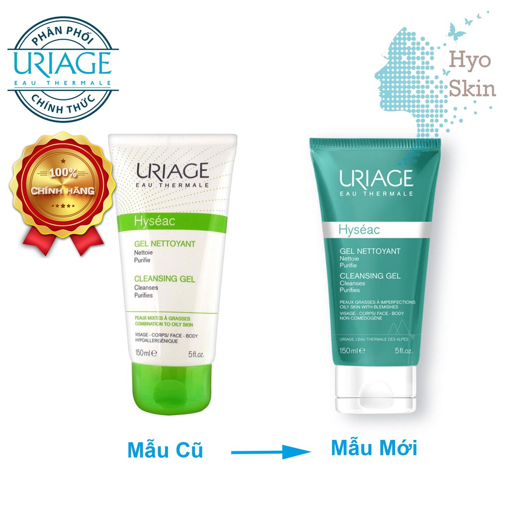 Sữa Rửa Mặt Cho Da Dầu Da Mụn Và Da Hỗn Hợp URIAGE HYSEAC GEL NETTOYANT 150Ml