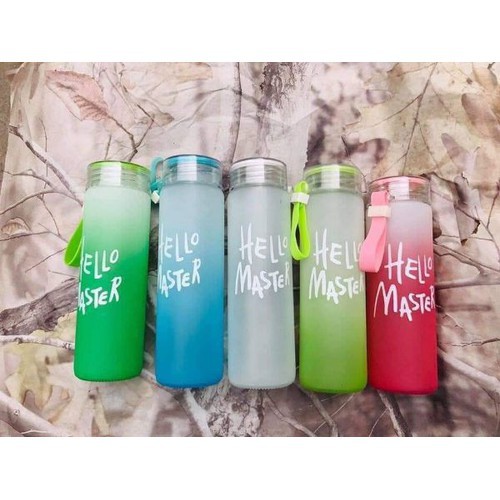 [Hot] Bình nước thủy tinh Hello Master - { Gia dụng Hà xoăn shop}