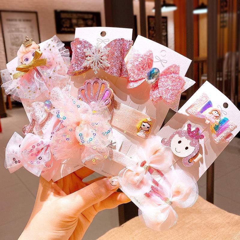 Set 3 kẹp tóc thiết kế kiểu công chúa xinh xắn cho bé