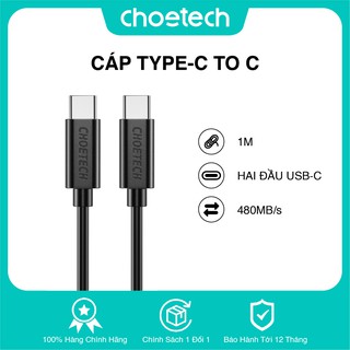 Dây cáp sạc Choetech Type C to Type C 30W 1M (CC0002)