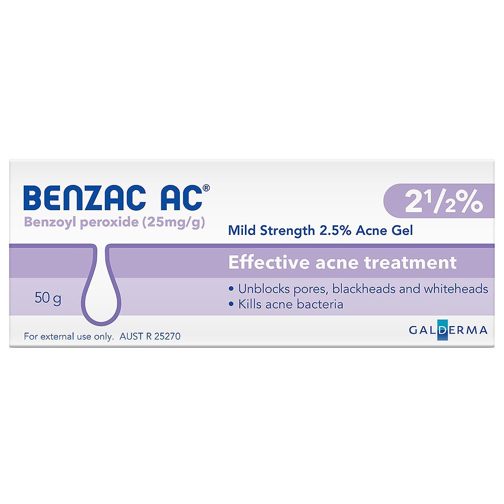 Kem dành cho da mụn Benzac AC 2.5% - 5% 60g