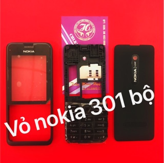 Vỏ nokia 301 bộ zin-mới 100%