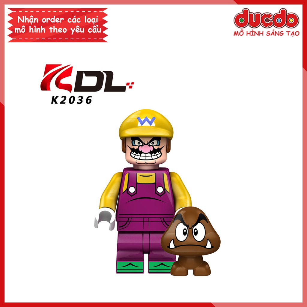 Minifigures nhân vật Mario với Goomba siêu đẹp - Đồ chơi Lắp ghép Xếp hình Mô hình Mini Iron Man KDL805