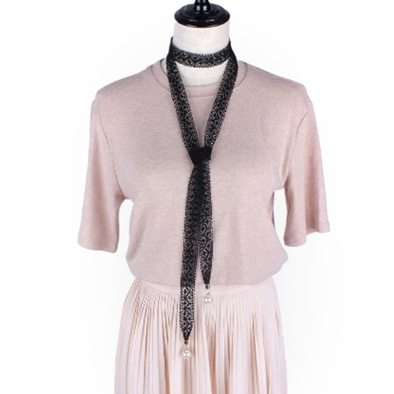 Thắt Lưng Dây Ren Phối Ngọc Trai Thời Trang Cho Nữ