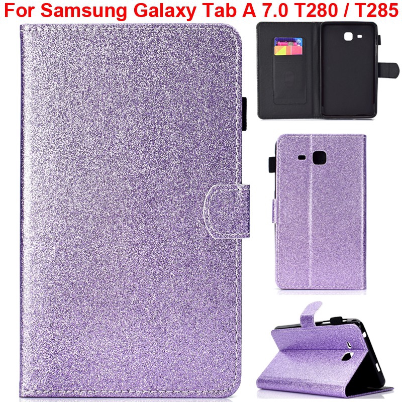 Ốp da lấp lánh bảo vệ cho máy tính bảng Samsung Galaxy Tab A A6 7 7.0 T280 T285 | BigBuy360 - bigbuy360.vn