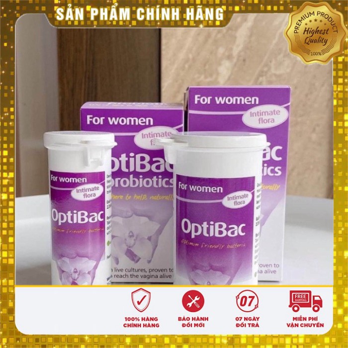 (HANGCHINHHANG) MEN VI SINH OPTIBAC TÍM