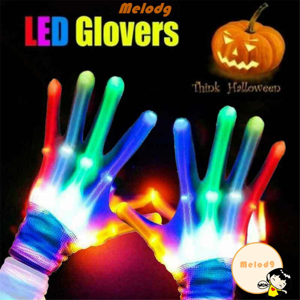 MELODG Adult Light Up Mittens Xmas Kids Toys LED Gloves Party Gloves Fashion Funny Kids Boys Girls Christmas Gift