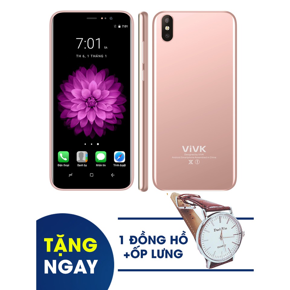 Điện Thoại VIVK R8 TẶNG ( Đồng Hố Thời Trang + Ốp Lưng)