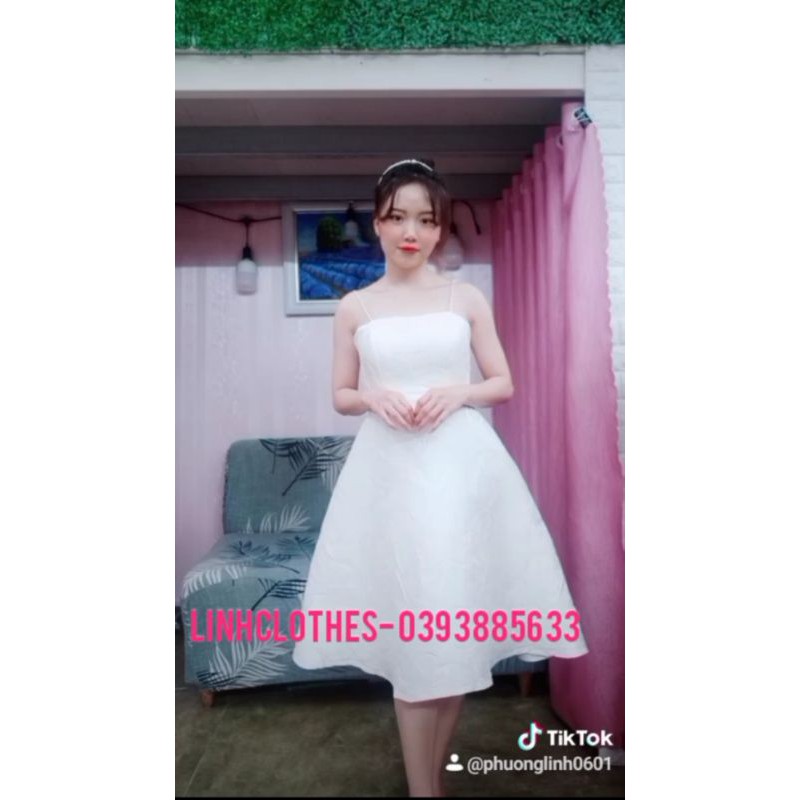 Đầm gấm hai dây | BigBuy360 - bigbuy360.vn