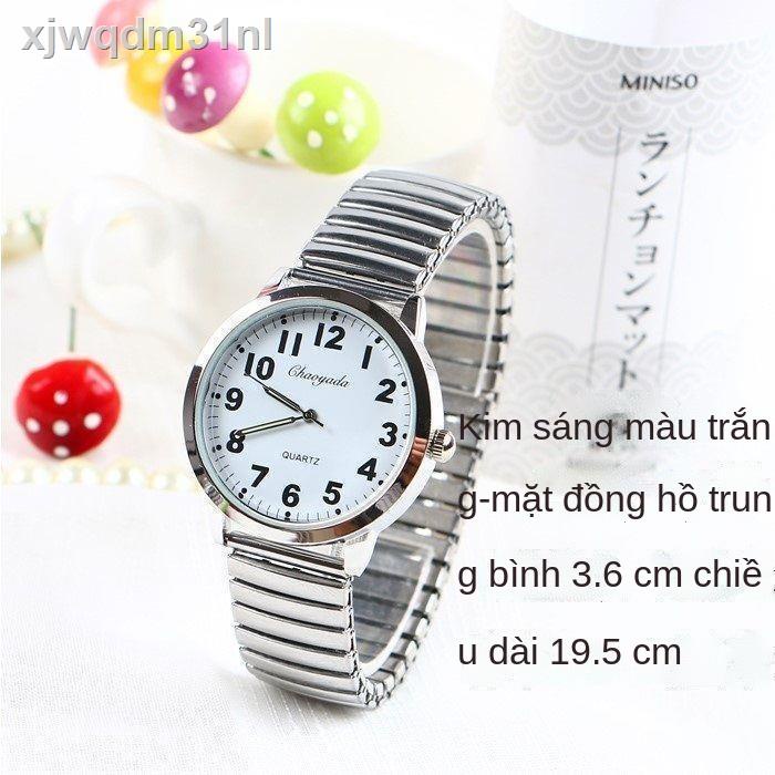 (Date mới)Đồng hồ Mẹ cổ kính Phát sáng Không thấm nước Quà tặng sinh nhật Đàn ông và Phụ nữ Trung niên Con số lớn Ngày c