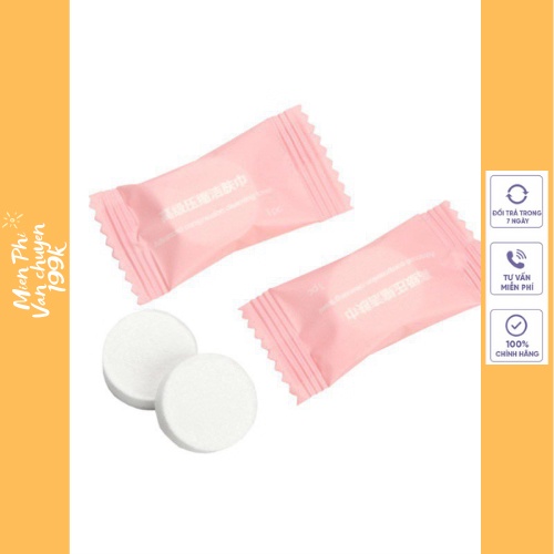 Combo 100 Khăn giấy nén du lịch hình viên kẹo tiện lợi 88005