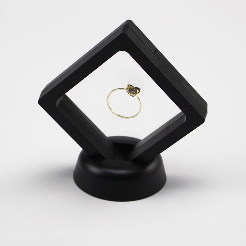 Dụng cụ trưng bày nữ trang hình vuông màu trắng/đen