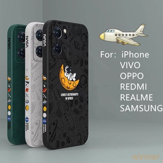 Ốp Lưng OPPO Reno6Z Reno7 A76 A96 Reno7z A95 Reno5F A74 Reno7pro Reno4F Reno4 Reno5 Ốp điện thoại in họa tiết phi hành gia cho TKR
