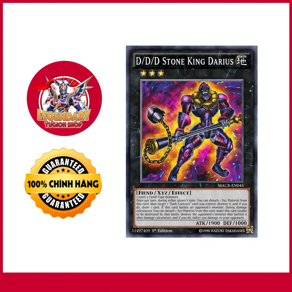 [Thẻ Bài Yugioh Chính Hãng] D/D/D Stone King Darius