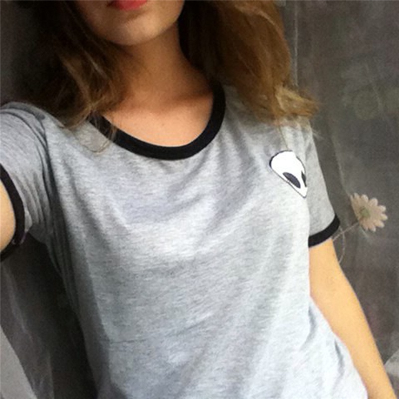 Áo Thun Tay Ngắn Cổ Tròn In Họa Tiết Hoạt Hình Thời Trang Mùa Hè Cho Nữ