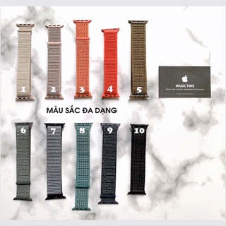[TẶNG PPF BẢO VỆ MÀN HÌNH] Dây vải Sport Loop Cao Cấp Dành Cho Apple Watch