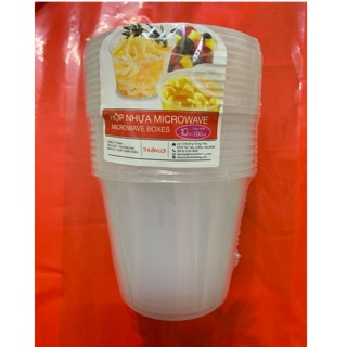 10 hộp nhựa tròn microwave 700ml