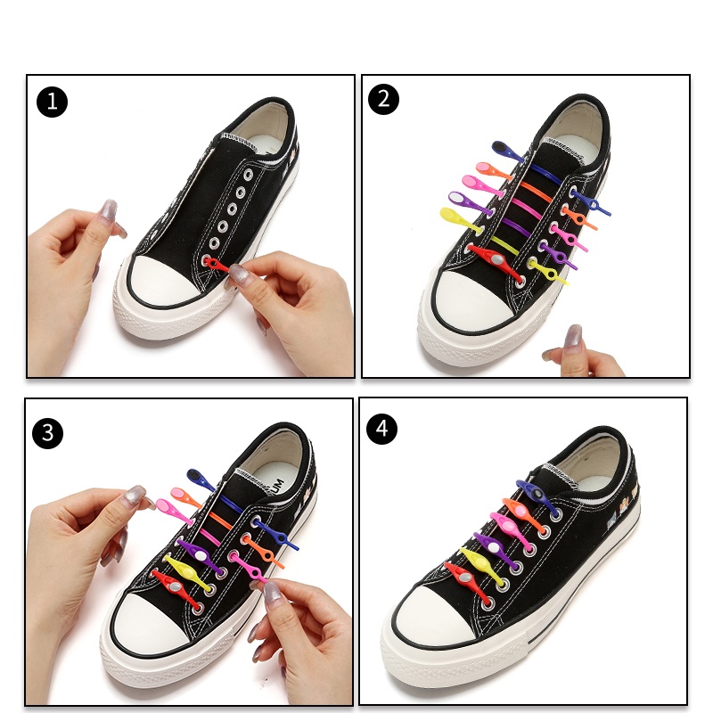 Dây giày silicone Hilaces thông minh siêu dẻo cho giày sneaker
