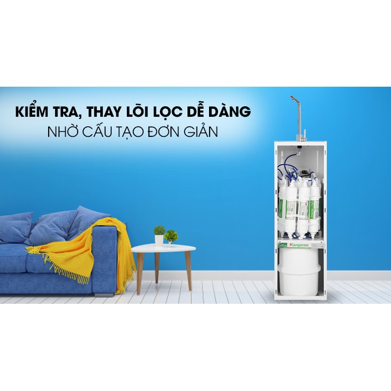 Máy lọc nước RO Hydrogen ion kiềm Kangaroo KG100ES 7 lõi, hàng trưng bày