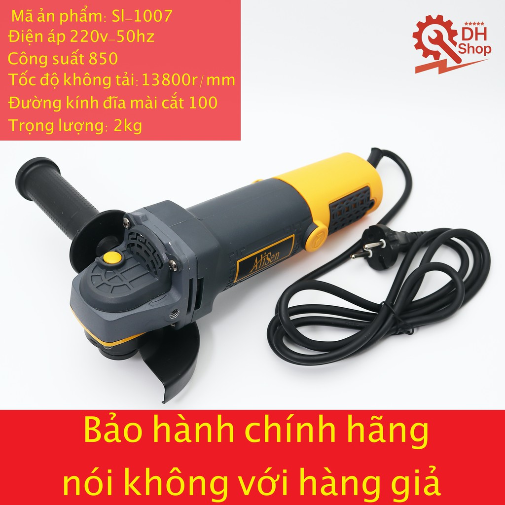 Máy mài góc đa năng, công tắc đuôi Alisen 850W - Lõi đồng 100% - (Chính Hãng)