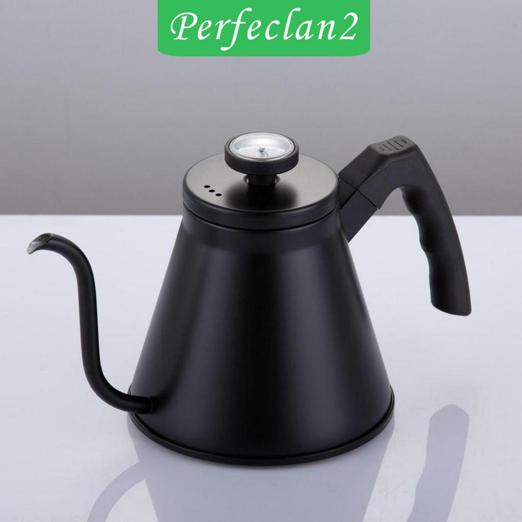 Ấm đun nước siêu tốc kiểu dáng cổ ngỗng thiết kế chính xác kèm nhiệt kế tiện dụng cho nhà bếp