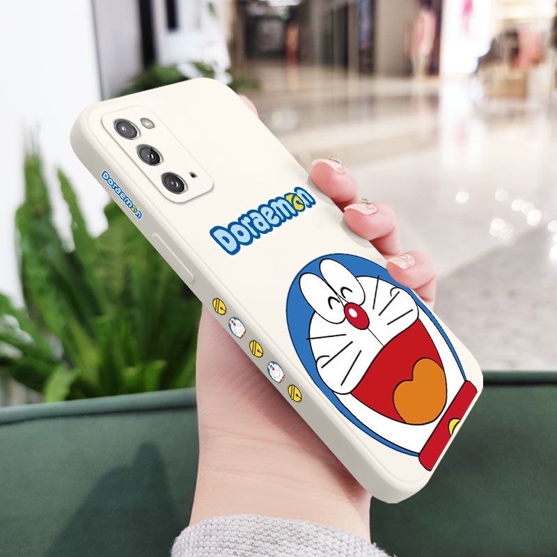Ốp Điện Thoại Silicon Dẻo In Hình Mèo Xanh Dương Cho Samsung Galaxy Note 20 Ultra 10 Plus 9