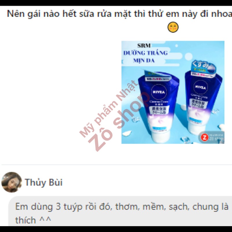 Sữa rửa mặt dưỡng dưỡng trắng - Nivea Creme Care 130g