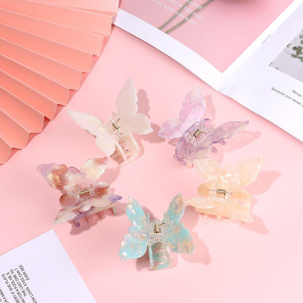 Kẹp Tóc Hình Bướm Màu Gradient Acetate 1 Cho Nữ