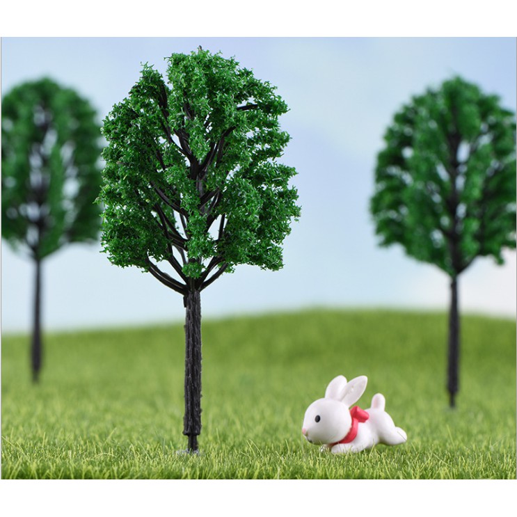 Mô hình cây xanh cao 12cm thích hợp trang trí tiểu cảnh, sa bàn, bonsai, DIY