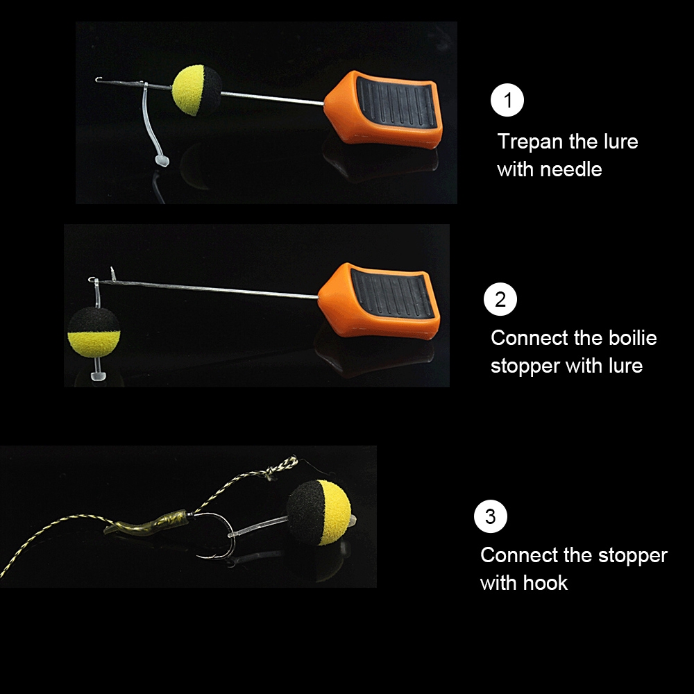 120 móc lưỡi câu cá gắn đầu chặn hình hạt đậu cao cấp