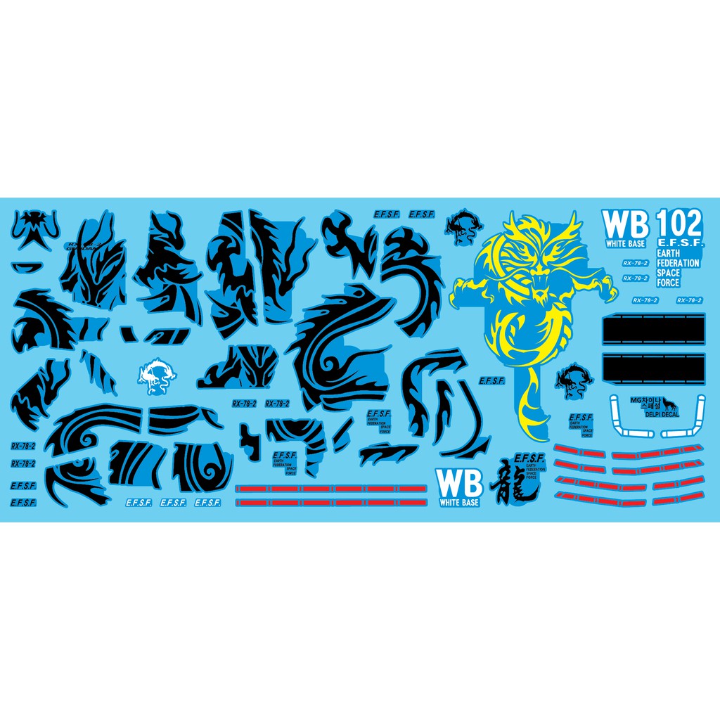 Decal nước hologram - MG RX-78 China